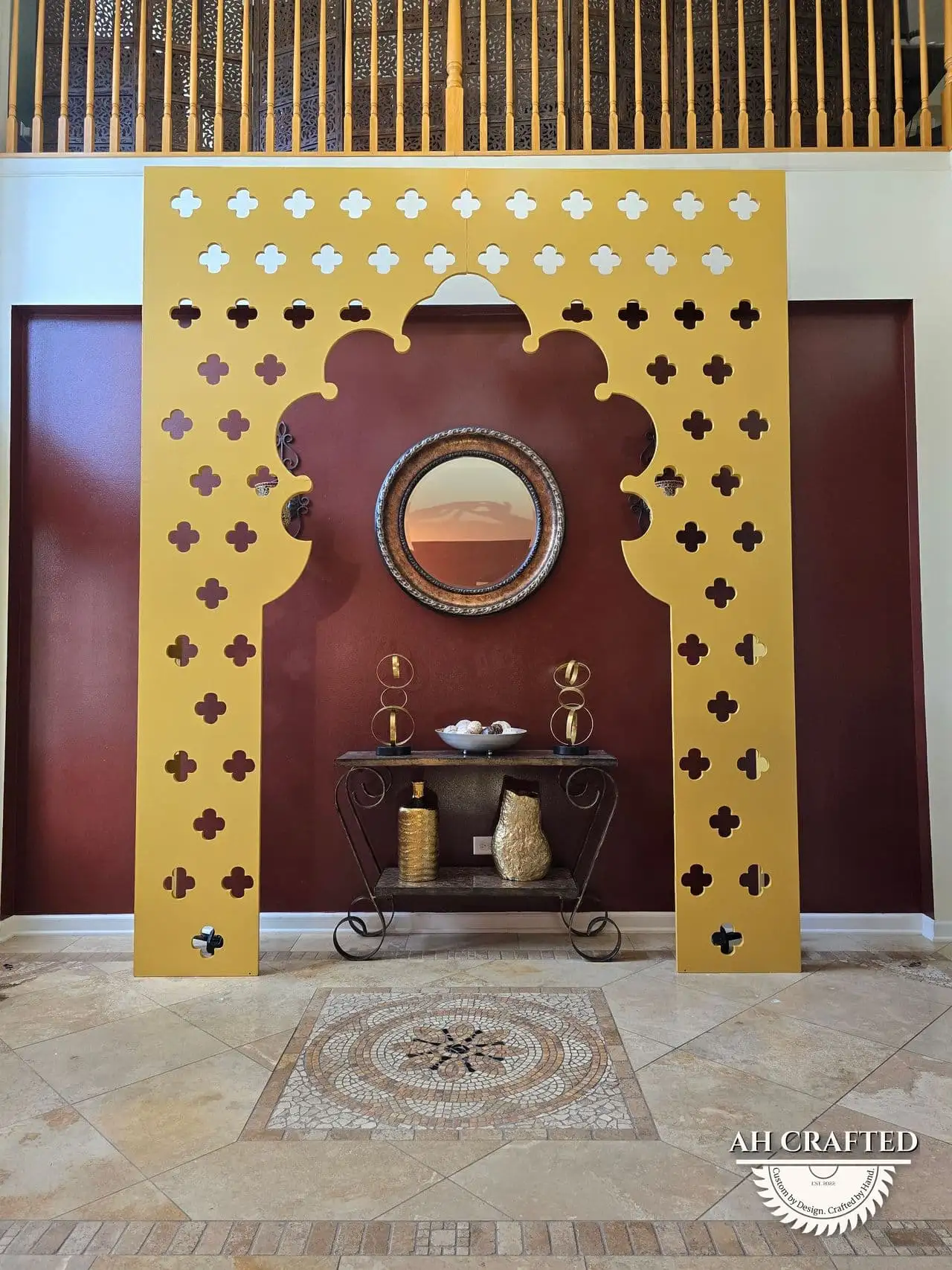 Royal Clover Portal — a custom portal arch built by AH Crafted.
