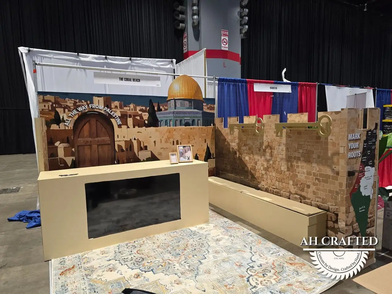 Coral Beach Booth — a custom built booth built by AH Crafted.