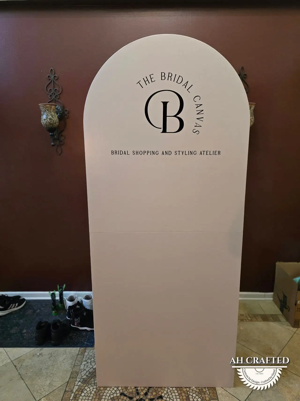 Arch Backdrops — a custom event arch built by AH Crafted.
