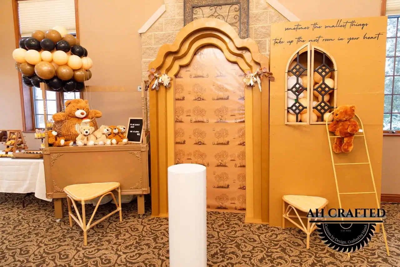 Arch Backdrops — a custom event arch built by AH Crafted.