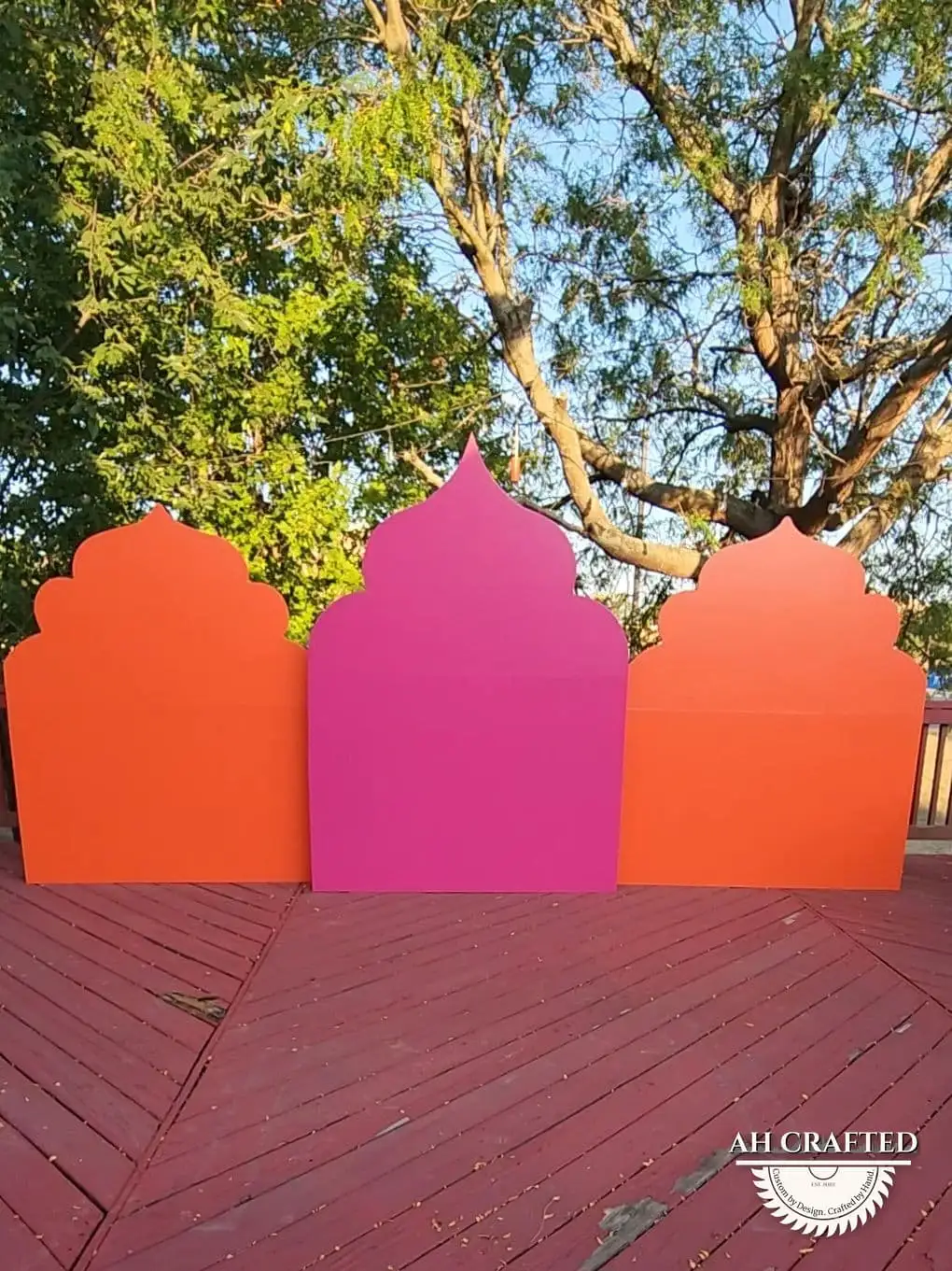 Arch Backdrops — a custom event arch built by AH Crafted.