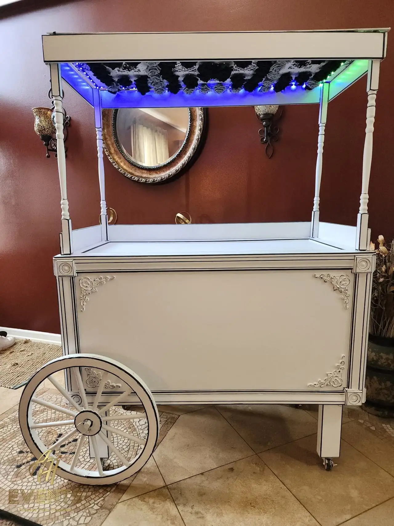 Favor Cart — a custom mobile cart built by AH Crafted.