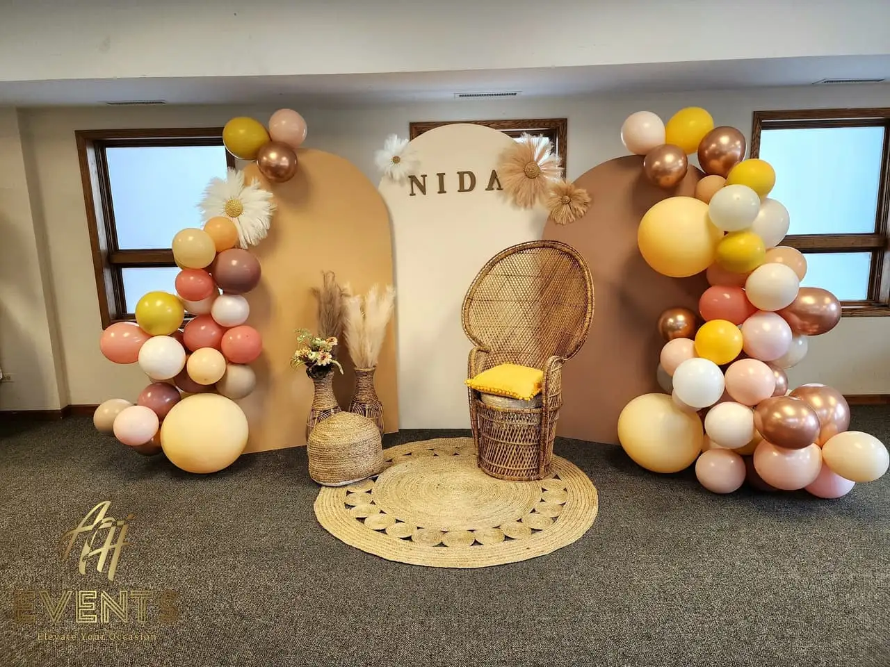 Arch Backdrops — a custom event arch built by AH Crafted.