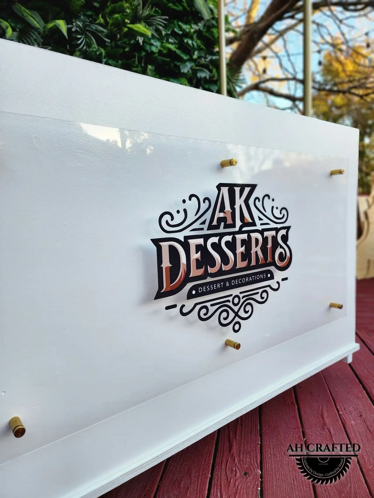 AK Desserts Cart — a custom branded cart built by AH Crafted.