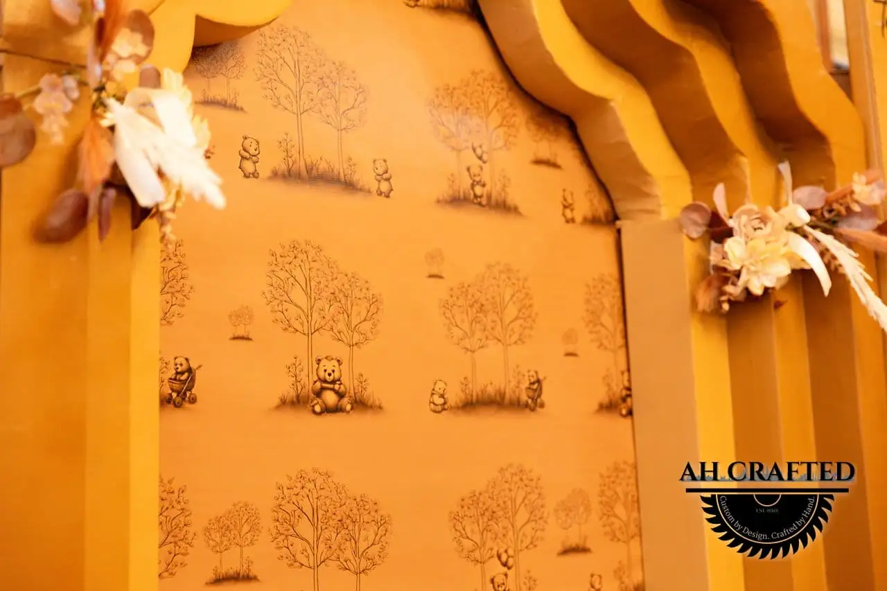 Arch Backdrops — a custom event arch built by AH Crafted.