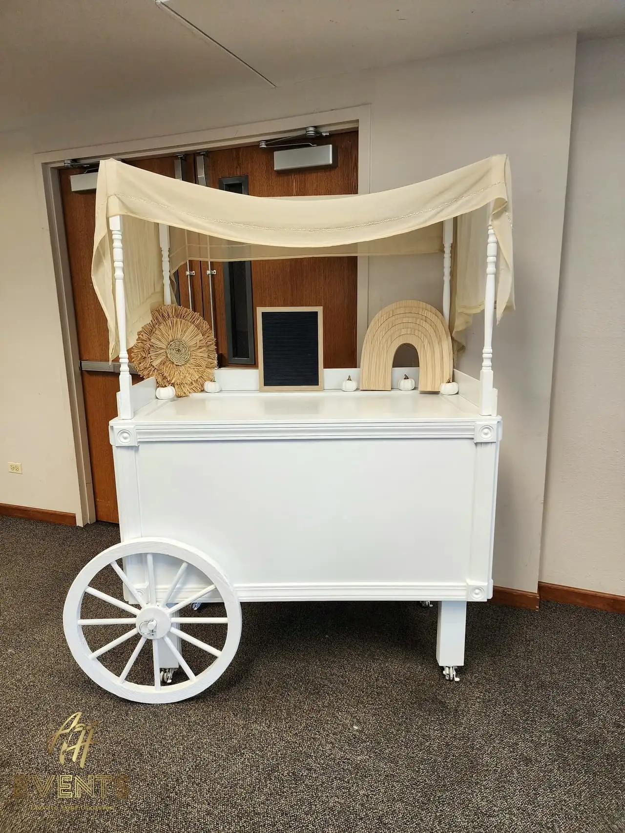 Favor Cart — a custom mobile cart built by AH Crafted.