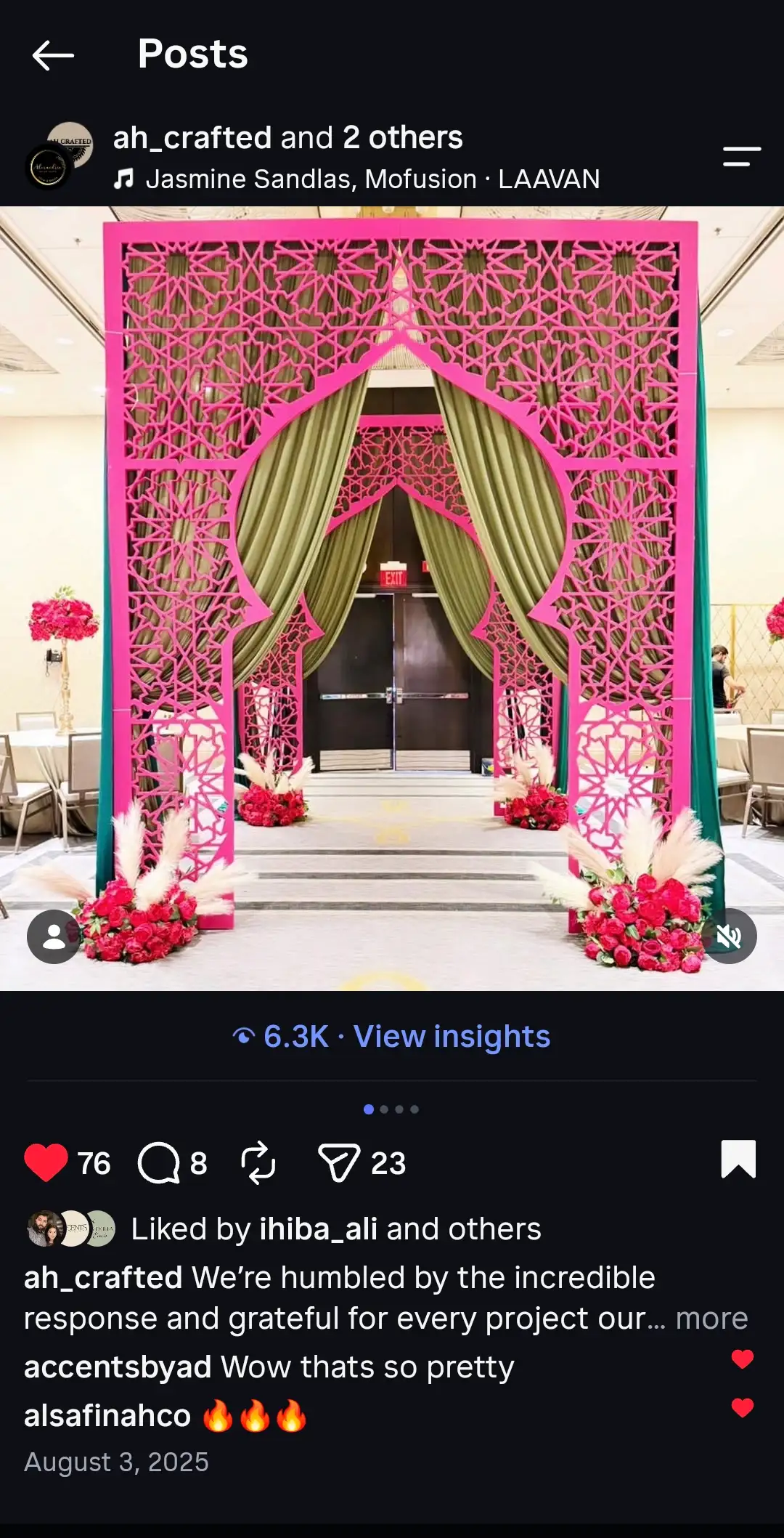 Grand Diva Matrix Arch on display at a live event — shared by an event partner