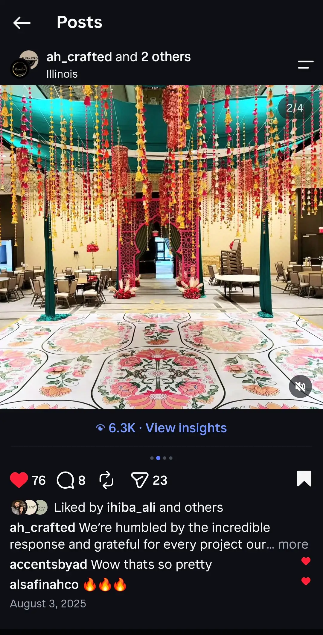 Grand Diva Matrix Arch on display at a live event — shared by an event partner