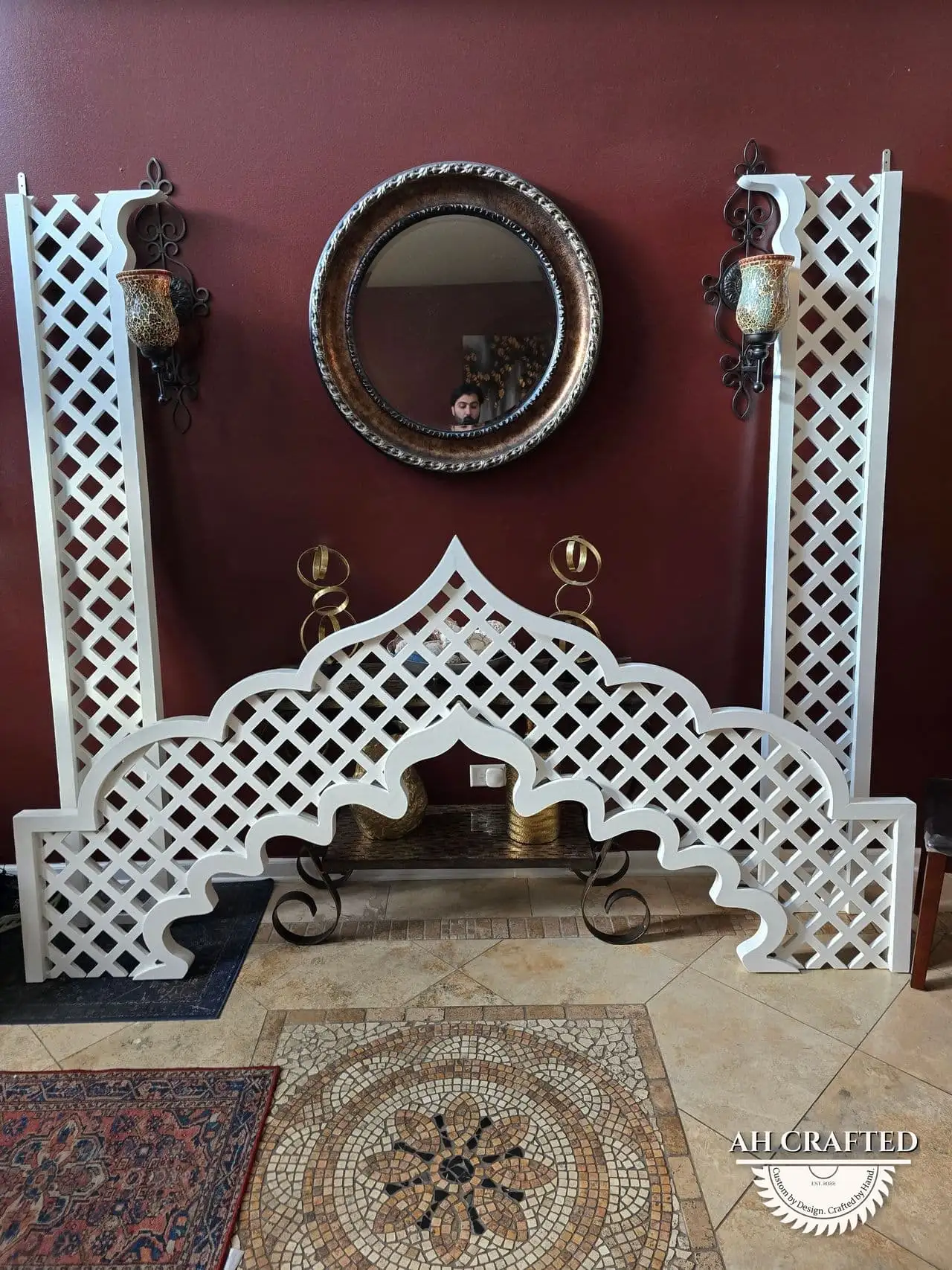 Noor Jali Arch — a custom cnc jali arch built by AH Crafted.