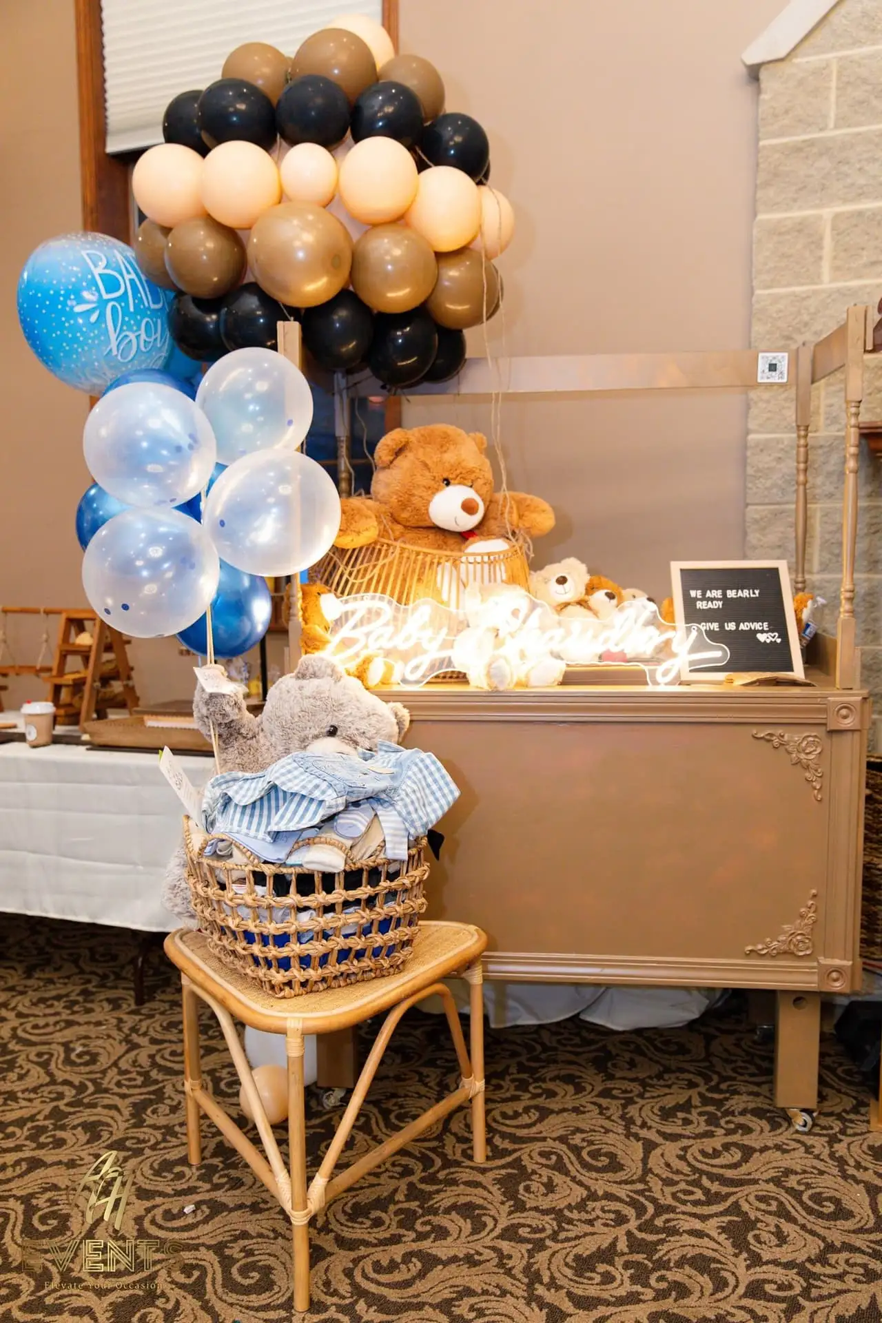 Bear Theme Baby Shower — a custom themed environment built by AH Crafted.