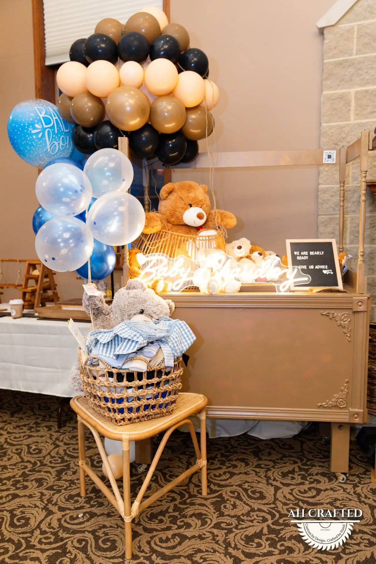 Bear Theme Baby Shower — a custom themed environment built by AH Crafted.