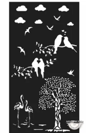 Figurative-style CNC-cut panel design, code AH-Figurative-0016