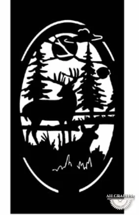 Figurative-style CNC-cut panel design, code AH-Figurative-0051