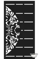 Floral-style CNC-cut panel design, code AH-Floral-0001