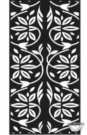 Floral-style CNC-cut panel design, code AH-Floral-0237