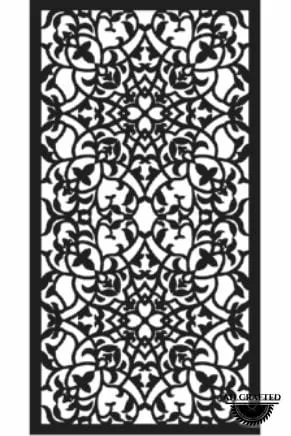 Floral-style CNC-cut panel design, code AH-Floral-0703