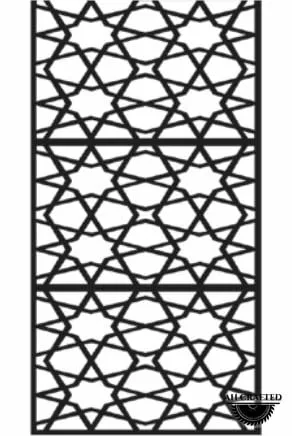 Floral-style CNC-cut panel design, code AH-Floral-0937