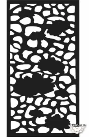 Floral-style CNC-cut panel design, code AH-Floral-1171