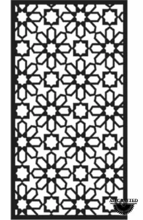 Geometric-style CNC-cut panel design, code AH-Geometric-0001