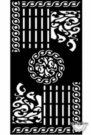 Geometric-style CNC-cut panel design, code AH-Geometric-0644