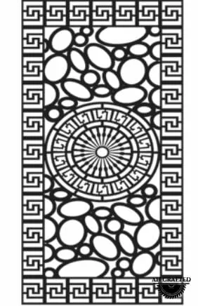 Geometric-style CNC-cut panel design, code AH-Geometric-0751