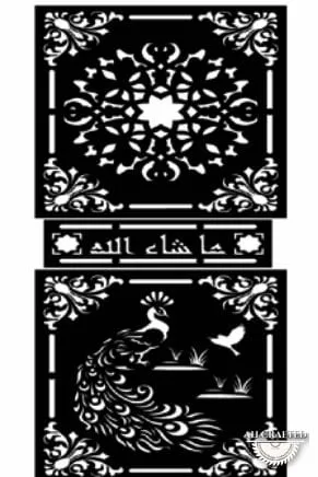 Mandala-style CNC-cut panel design, code AH-Mandala-0063