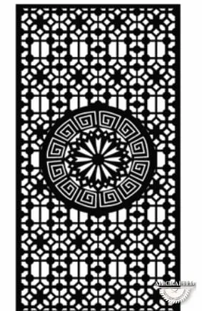 Mandala-style CNC-cut panel design, code AH-Mandala-0074