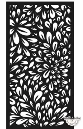 Organic-style CNC-cut panel design, code AH-Organic-0125