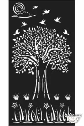 Tree-style CNC-cut panel design, code AH-Tree-0067